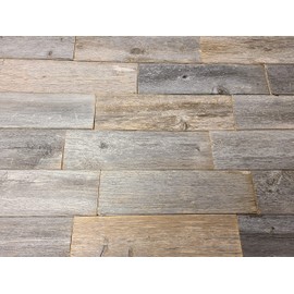 Rockin' Wood Peel & Stick Rustic Reclaimed Barn Wood Paneling, Real Wood, Rustic Wall Planks - Easy Installation (3 Square FEET)