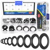 Glarks 160pcs M3/4/5/6/8/10/12/14/16 Double Side Lock Washer, 65Mn Steel Vibration