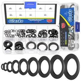Glarks 160pcs M3/4/5/6/8/10/12/14/16 Double Side Lock Washer, 65Mn Steel Vibration Proof Lock Washers, Wedge Locking Washers