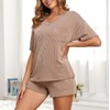 VINTATRE Womens Pajama Sets Ribbed Knit Lounge Set for Women