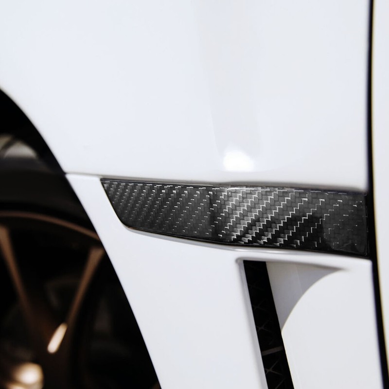 Side Marker Plate Ornaments Glossy Carbon Fiber UV Wear Resistant