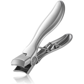 TKhits Nail Clippers for Feet [Wide-Opening Nail Clippers] Toe Nails, Thick Nails, Cuts Well and Does Not Splatter, Foot Elderly Care (Silver)