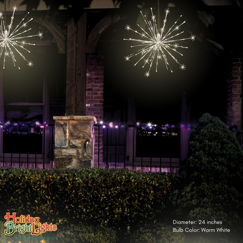 Holiday Bright Lights Starlight Burst 24-Inch Deluxe, 160 Twinkling Warm