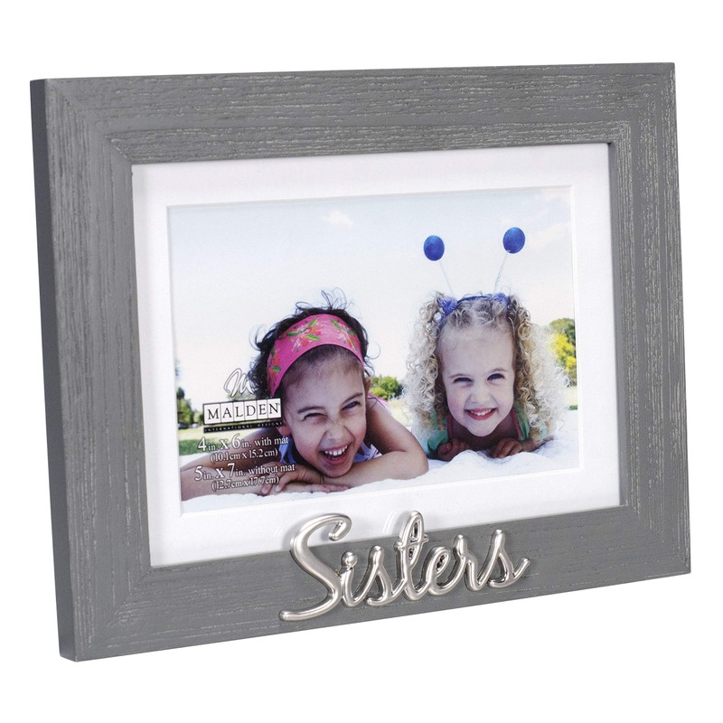 Malden International Designs 4x6 or 5x7 Sisters Distressed Expressions Picture