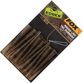 Fox Edges Camo Naked Line Tail Rubbers Size 10-10 Tubes for Carp Mounting, Tailrubber for Carp Rigs