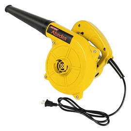 Corded Electric Leaf Blower,2 in 1 Small Handheld Lightweight Sweeper/Vacuum,110V 400W Portbale Blower for Leaf/Snow/Dust Blowing (Yellow)