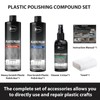 Plastic Polish Kit, Plastic Scratch Remover 14.1oz and Cleaner 3.52oz,