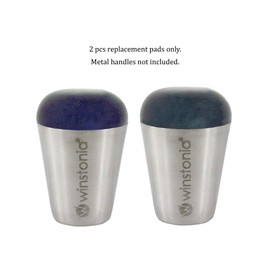 Winstonia Nail Art Stamper 2pcs Refill Pads Jumbo Size for Nail Stamping Plate | Sticky Soft Marshmallow Pads | Black & Blue