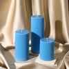 Conelist Ribbed Pillar Candles Set of 3, Width 3" High
