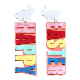 Happy Easter Earrings for Women Easter Bunny Earrings Colrful Dangle Earrings Holiday Earrings Jewelry Gifts for Teen Girls