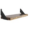 Iron 6 inch Shelf Brackets Flat Angle Curved Black Floating