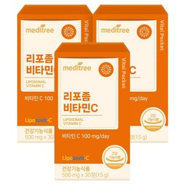 Meditree Vital Pocket Liposomal Vitamin C 15g, 3 units, 30 tablets / 메디트리 바이탈포켓 리포좀 비타민C 15g, 3개, 30정