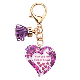 ShiQiao Spl Girlfriend Birthday Gifts for Women You Are My Sweetheart Keyring for Wife Anniversary Saint Valentine's Day Gifts for Couples Love Heart Keychain for Her