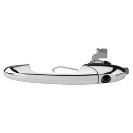 Reminnbor Outer Door Handle with Steering Wheel Left 500 2012-2018 for Fiat, chrome, Shiny