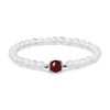 COAI Women's Beaded Bracelet Garnet Moonstone Bracelet Crystal Bracelet for