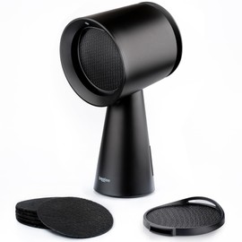 BREETEE Portable Range Hood Kitchen–5-Layer Filter Compact Desktop Exhaust Fan, Powerful 3-Speed Smoke Removal, Low Noise Countertop Range Hood, Oil Cup, for Apartments, Dorm, RV, Indoor BBQ – Black