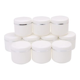 Diystyle 10個入 クリームケース クリームボックス クリーム用容器 空ポット 空容器 小物用収納ボックス 化粧品用 30g 詰替え ホワイト 直径：45 mm/1.77 inch
