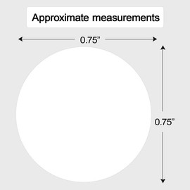 1400 etiquetas adhesivas redondas de puntos blancos, etiquetas de códigos circulares, calcomanías de lunares circulares, etiquetas adhesivas para oficina, aula, papeles, etc