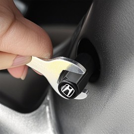 Tire Valve Stem Caps for Honda Civic FIT Odyssey Accord CR-V HR-V Accessories,5 Pack Copper Tire Valve Caps with Leakproof Rubber O-Rings