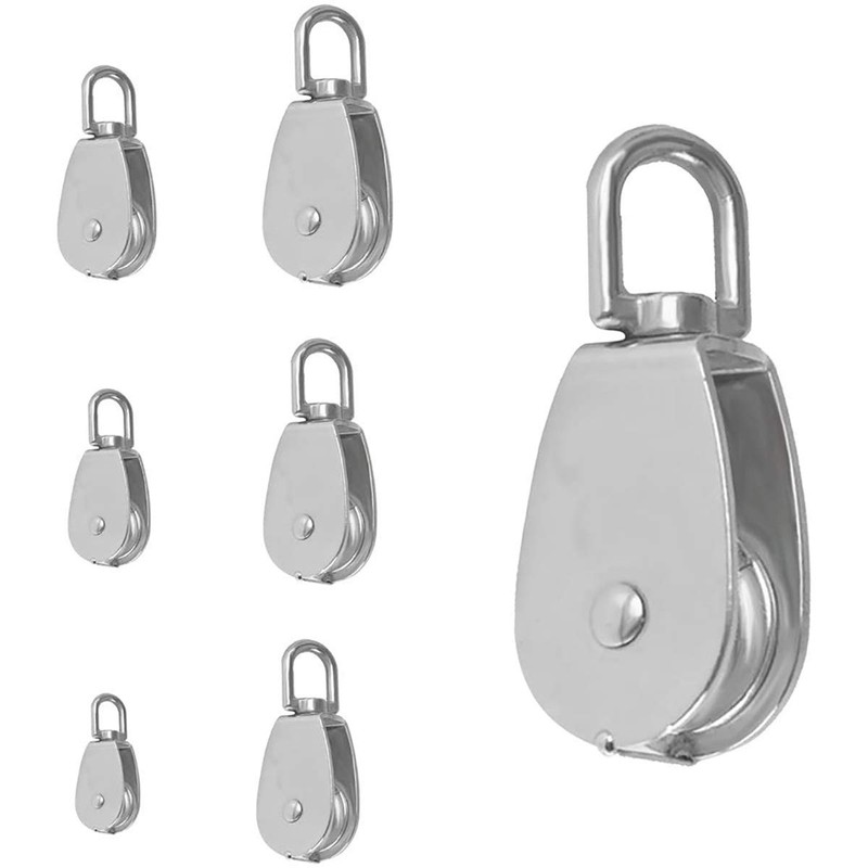 POFET 4 Pcs M15 Stainless Steel Lifting Swivel Single Wheel