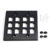 RiteAV - Keystone Wall Plate Double Gang 12-Port Black (1