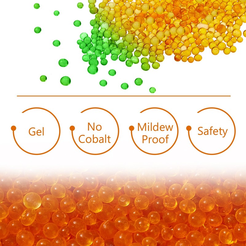 6 Pack 40 Gram Silica Gel Canister Dehumidifier Desiccant Orange