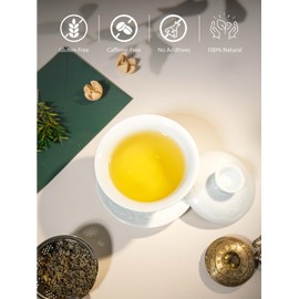 TeeLux Gunpowder Green Tea Loose Leaf, Mellow & Smooth Taste, High Mountain Green Tea with Roasted Aroma, 16oz