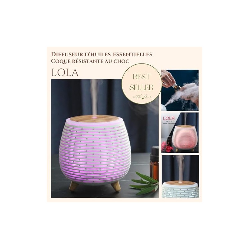 ZEN AR?ME Zen'ar?me Diffusor ?therisches ?l Lola, Ultraschalldiffusoraromatherapie, USB -elektrische