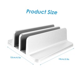 ABOOFAN Vertical Laptop Stand Aluminum Alloy Bracket for Desk Ergonomic Design for Space-Saving Storage Compatible with Laptops and Tablets Durable and Lightweight for Office Use