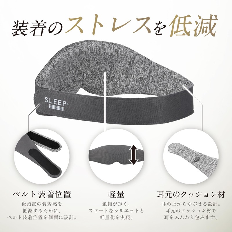 SLEEP+ 3D Eye Mask for Sleeping (Light Gray)