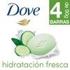 Jabón Dove Hidratación Fresca Pepino y Té Verde 4 x