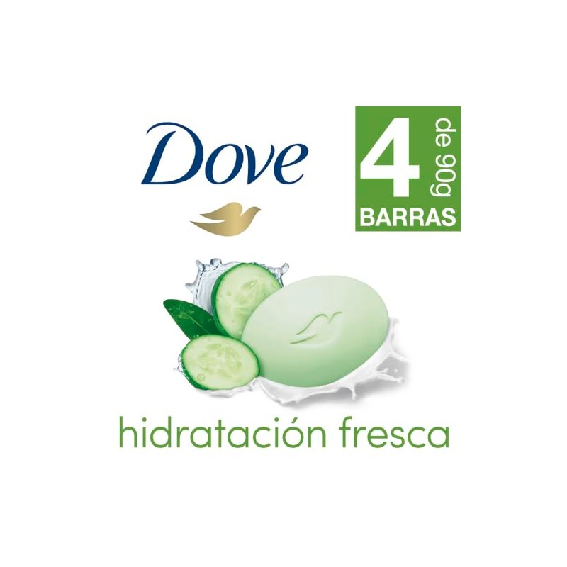 Jabón Dove Hidratación Fresca Pepino y Té Verde 4 x