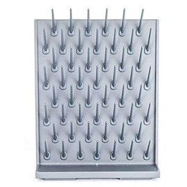 YTFLOT Lab Supply Drying Rack Pegboard Bench-top Wall-Mount Laboratory Glassware 52 Detachable Pegs Lab Drying Draining Rack Cleaning Equipment (Grey)