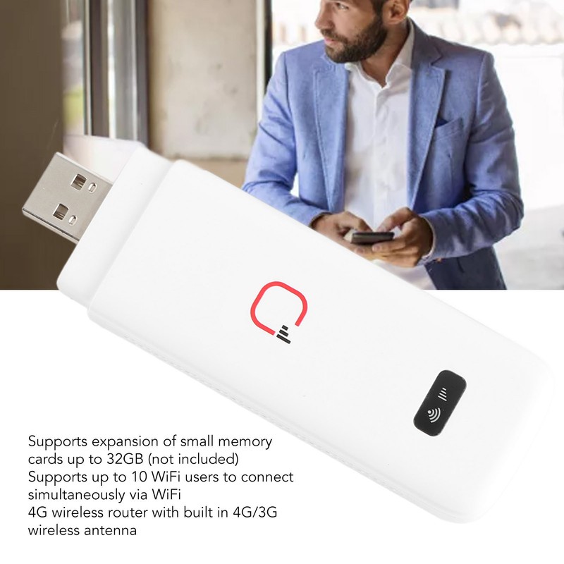 Pocket 4G WIFI White Plug and Play ABS 4G LTE