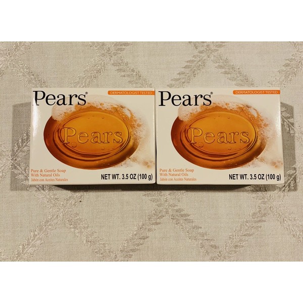 2 Unilever Pears Pure & Gentle Care Dermatologists Tested Bar Soap 3.5 oz