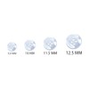 1 Pack White Pearlescent Buttons 9mm Round Resin Buttons 4