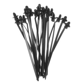 HARFINGTON 100pcs Push Mount Cable Zip Tie 6.5" x 0.18" Nylon Self Locking Cable Strap Thread Style Heavy Duty Snap in Cable Zip Ties for Household Electronic Auto Industry