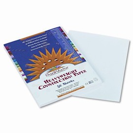 SunWorks Construction Paper, Heavyweight, 9 x 12, White, 50 Sheets [Set of 4]