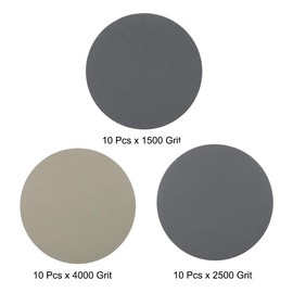 BOXONLY 3 Inch Hook and Loop Sanding Disc Silicon Carbide Sandpaper Wet Dry Sand Paper 1500/2500/4000 Grit 30Pcs