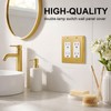 Zonon 4 Pack Gold Outlet Covers 4.6" x 4.6", Double