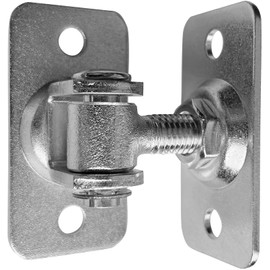 WDB - Heavy Duty Hinges - Gate Hinge with Double-Sided Screw Plate - Adjustable Gate Rod M12 - Galvanised Steel - Set of 2