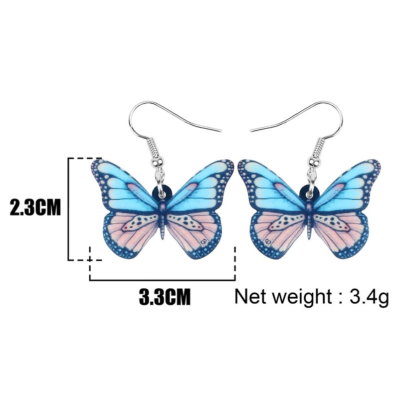 Bonsny Drop Dangle Nymphalidae - arete de mariposa con base