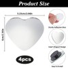 DELORIGIN 4Pcs Glass Heart Blind Spot Mirrors Adjustable Angle Detachable