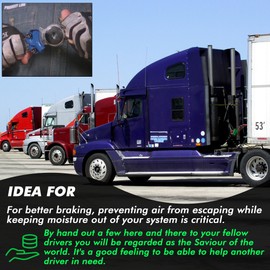 Vitonsbay 50pcs Gladhand Seals,Gladhand Silicone Grommets Gaskets with Seal Tool for Semi Trucks Trailers 25PCS Red & 25PCS Blue