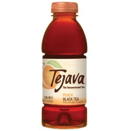 Tejava Peach Black Iced Tea, 6 Pack, 16.9oz PET Bottles, Unsweetened, Non-GMO, Kosher, No Sugar or Sweeteners, No calories, No Preservatives, Brewed in Small Batches