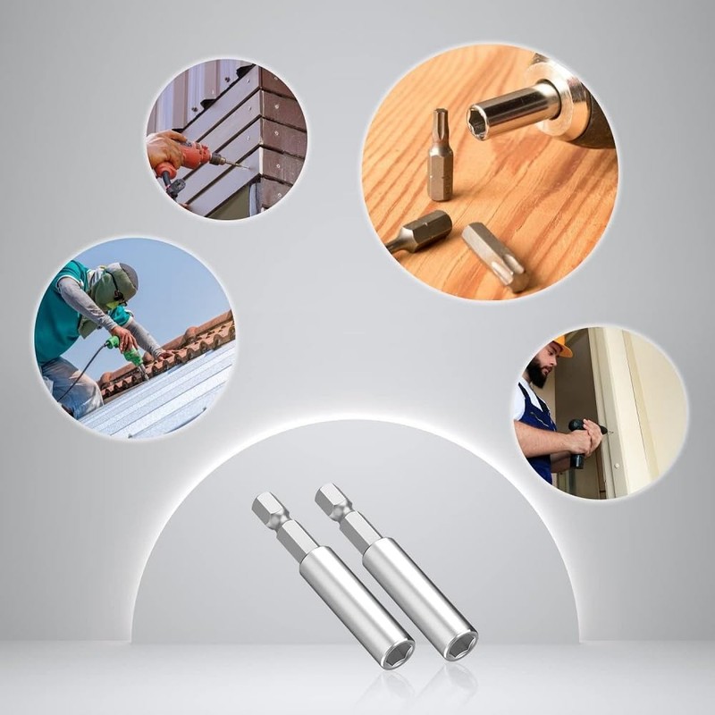 Fixinus 10 Pieces Magnetic Drill Extension, Quick Change Bit Holder