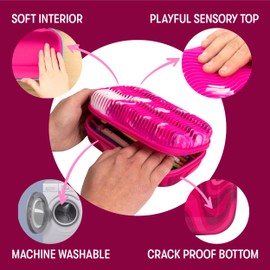 ZIPIT Wavy Pen Box, Pink Shapes, wavy