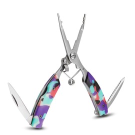 fupany Fishing Pliers Multifunctional Fishing Pliers Stainless Steel Camouflage Pattern with Holder (fpfg – 02)