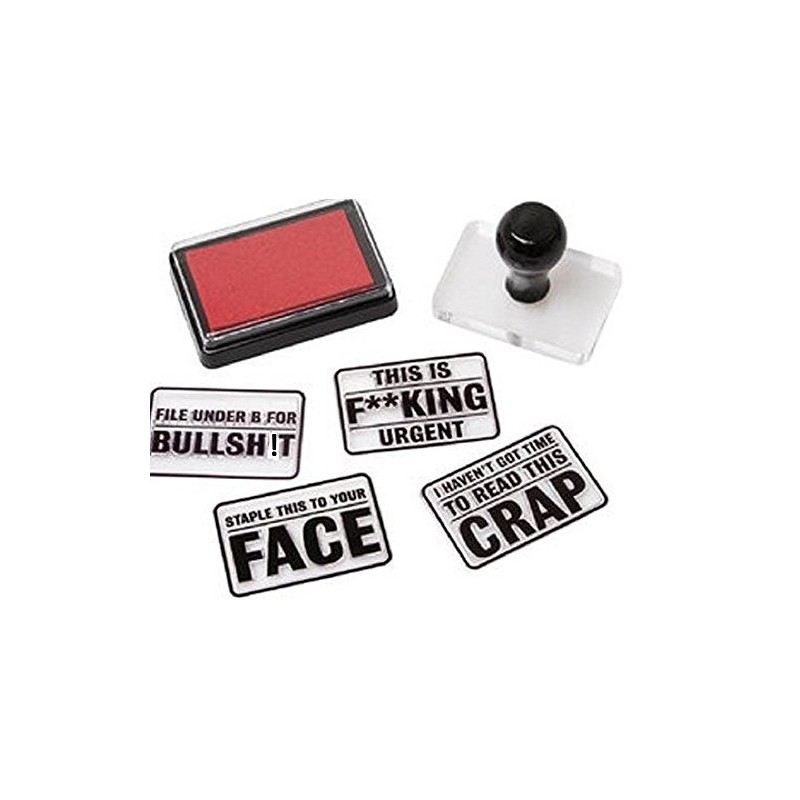 4 in 1 Rubber Stamps - Funny Phrases for Office