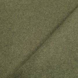 Organic Cotton Fleece - High-Quality Organic Cotton Fleece - Very Soft & Warm - in Four Colours - per Metre (Olive Melange)